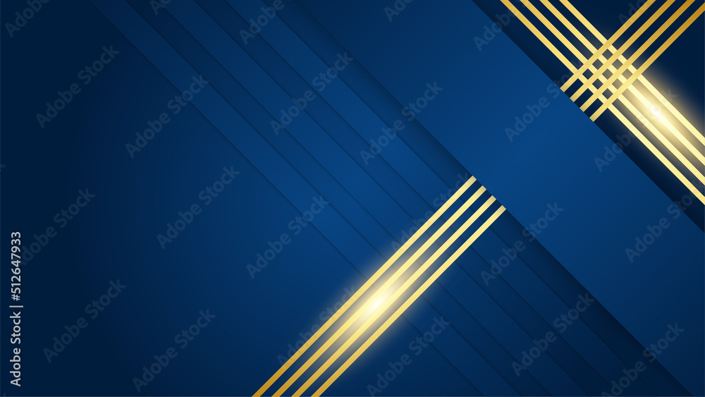 Abstract template dark blue luxury premium background with luxury geometric pattern and gold lighting lines. Abstract template dark blue luxury premium background with luxury geometric pattern and gold lighting lines.