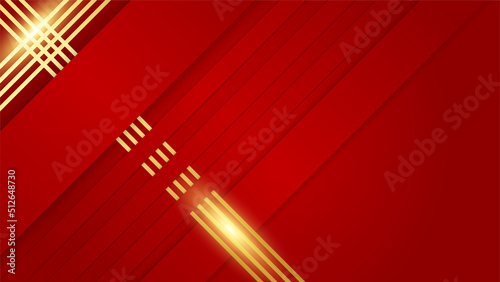 Modern red gold background vector illustration