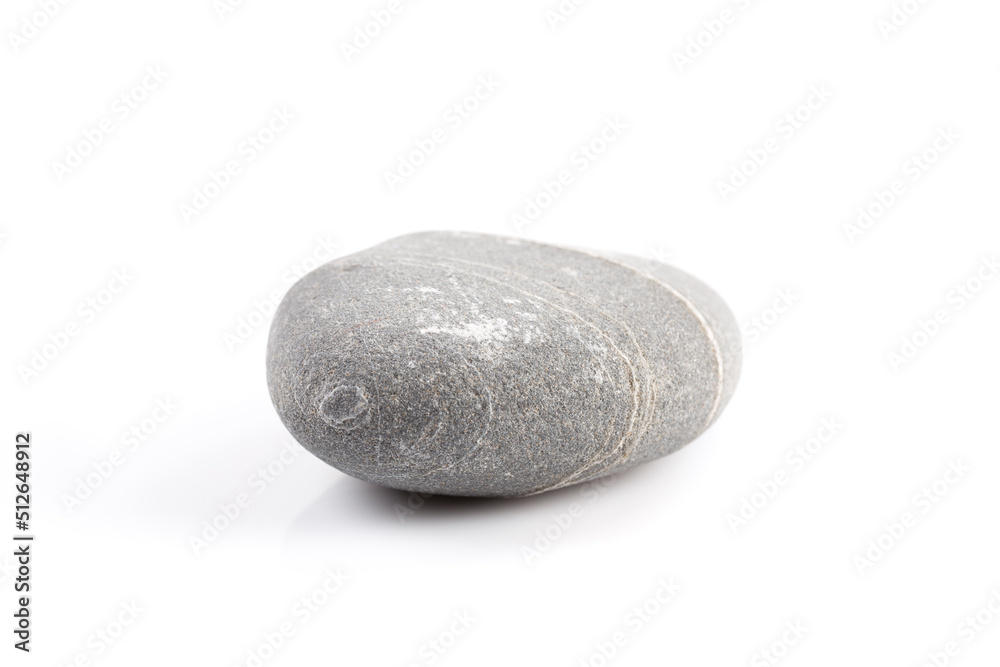 Gray stone - isolated over white Gray stone - isolated over white