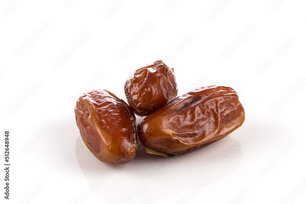 Date fruit close up isolated on white background Date fruit close up isolated on white background