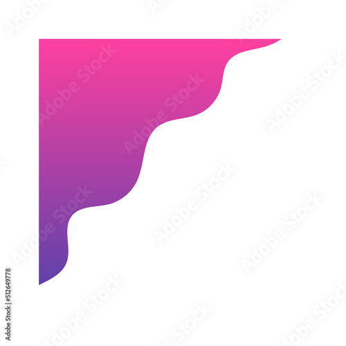 gradient corner border element 