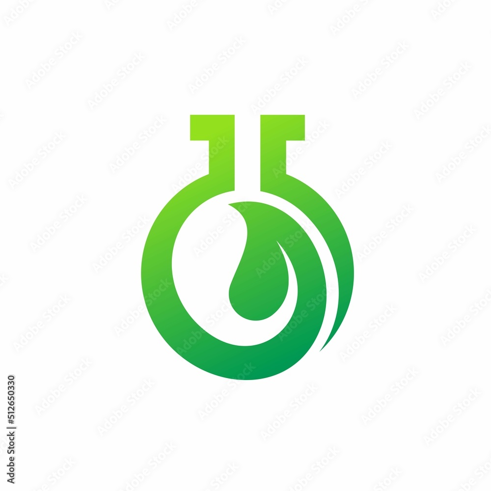 Test tube with leaf Icon Vector Illustration on the white background. Test tube with leaf Icon Vector Illustration on the white background.