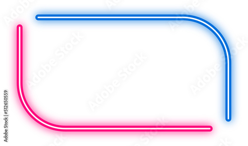neon two tone rectangle frame 