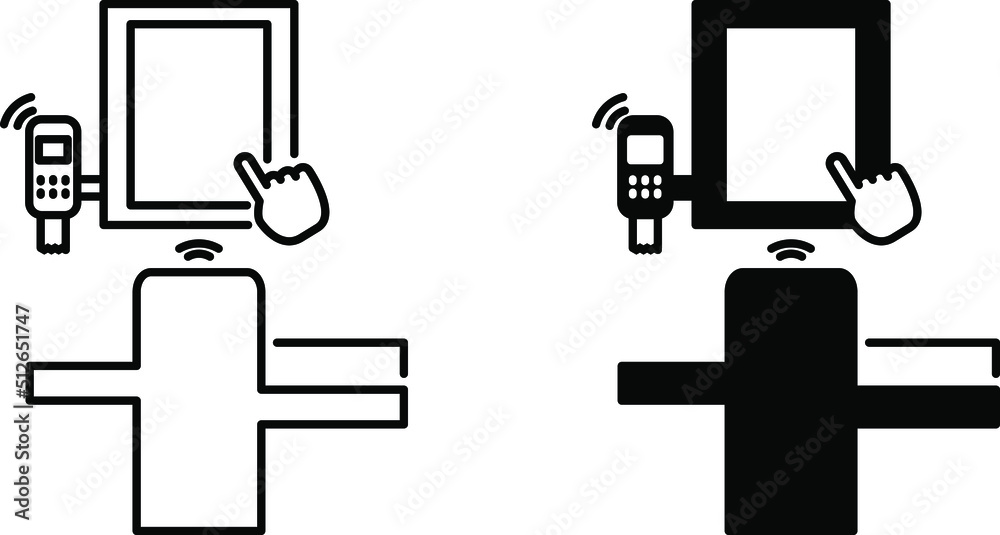 Self-service checkout icon , vector Self-service checkout icon , vector