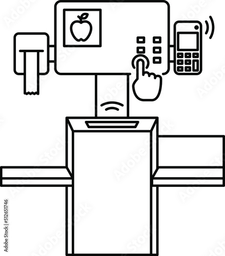 Self-service checkout icon , vector