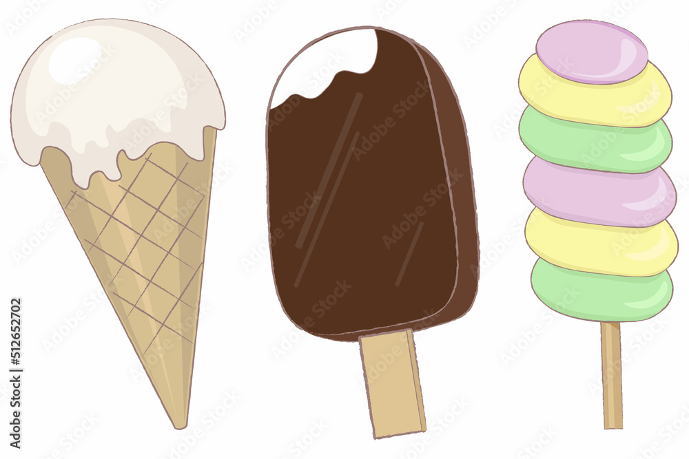 illustration set of different ice cream illustration set of different ice cream