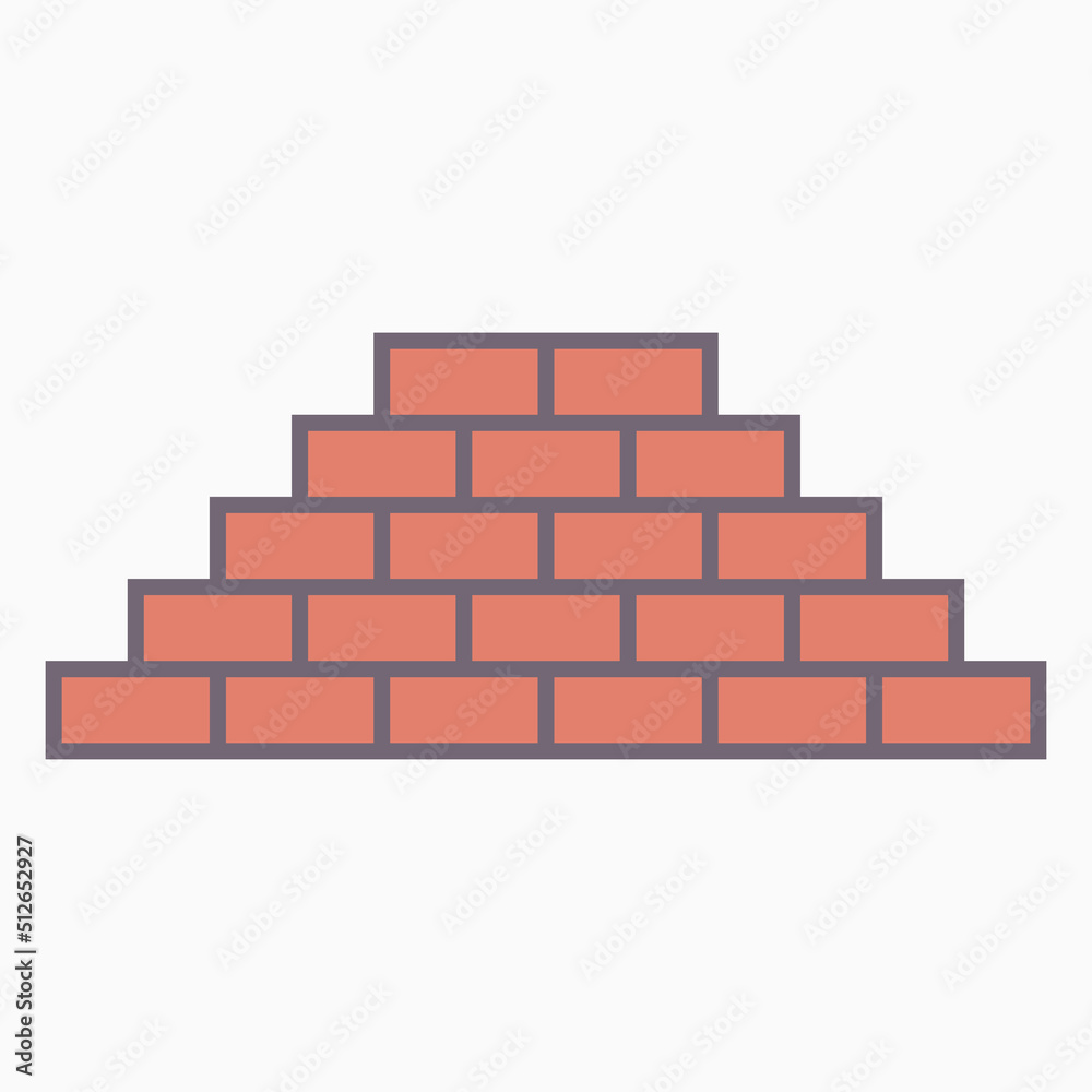 brick wall icon, wall vector, brick illustration brick wall icon, wall vector, brick illustration