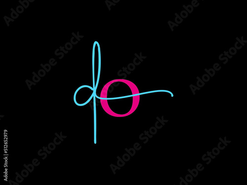 Initials DO Signature Logo, Signature Do od Letter Logo Image For Apparel or Clothing Business