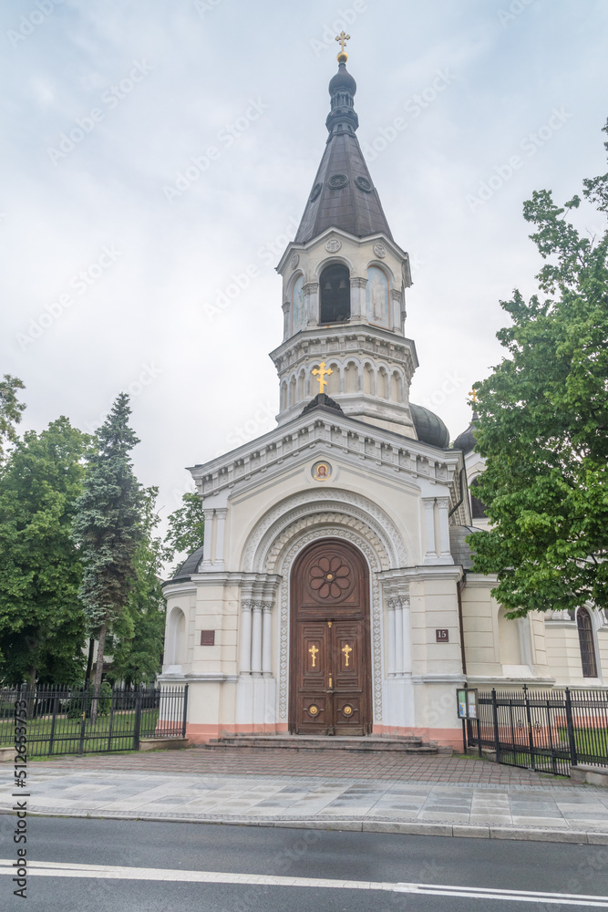 Piotrkow Trybunalski, Poland - May 30, 2022: The Orthodox Church of All Saints in Piotrkow Trybunalski.