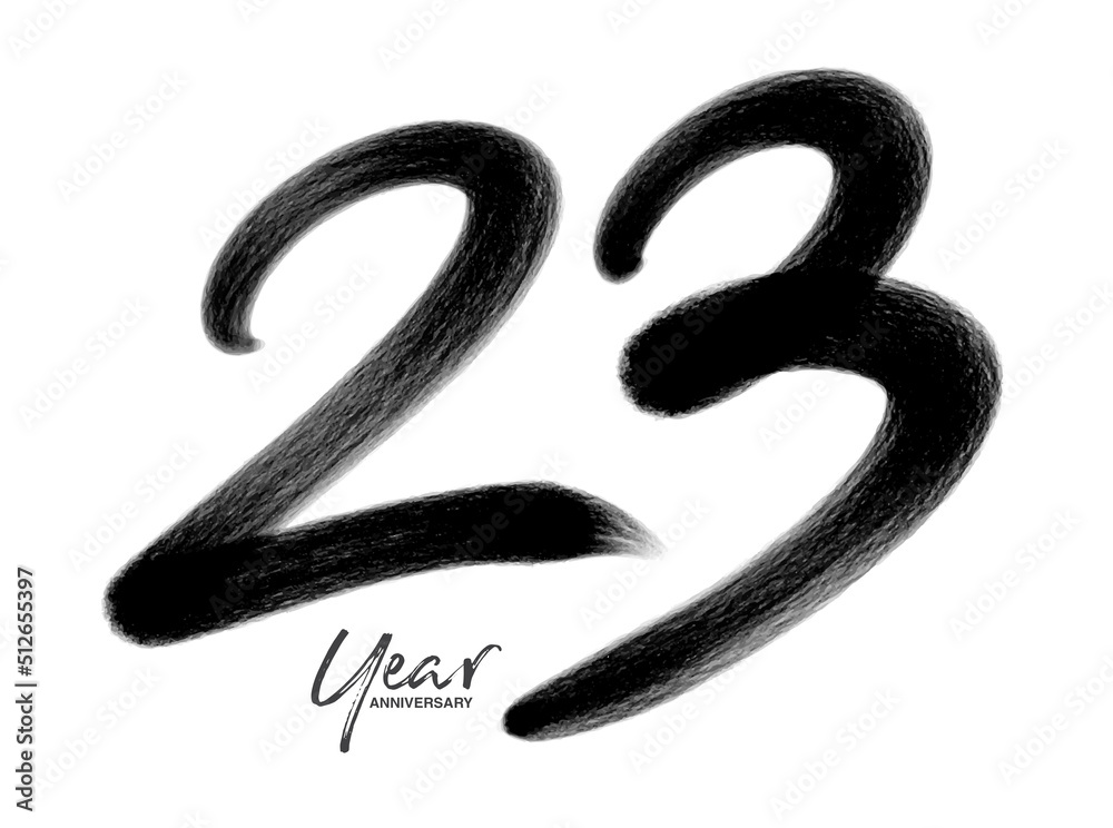 Vetor de 23 Years Anniversary Celebration Vector Template, 23 Years ...