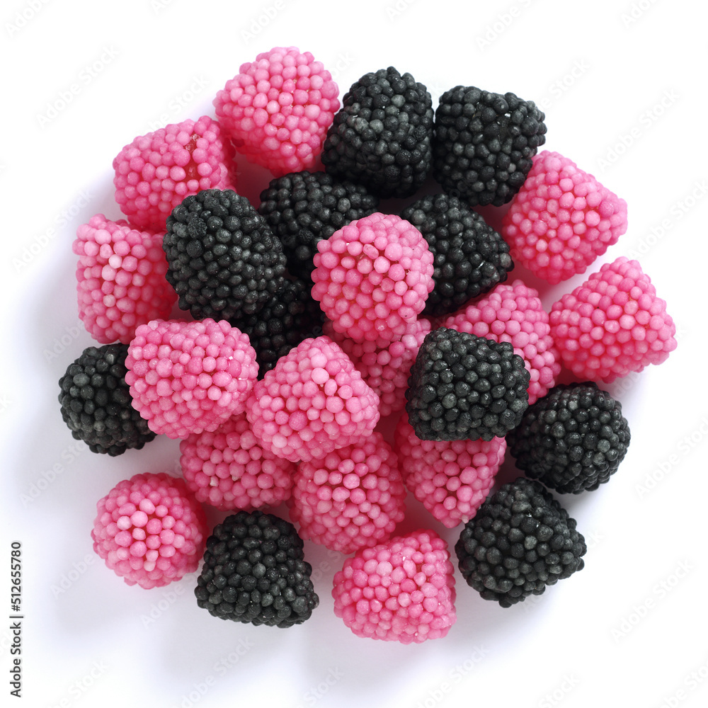 Blackberry and raspberry jelly candies Blackberry and raspberry jelly candies