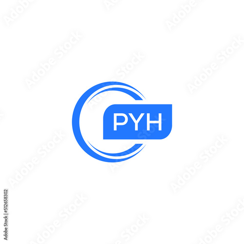 PYH letter design for logo and icon.PYH typography for technology, business and real estate brand.PYH monogram logo.vector illustration. photo