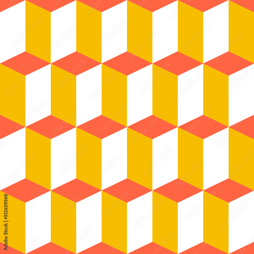 Obraz premium Seamless geometric pattern with 3d effect