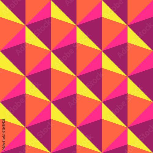 Seamless geometric pattern with 3d effect