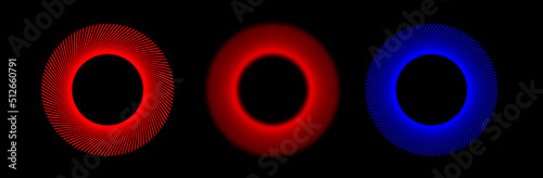 Vector neon colored circles.