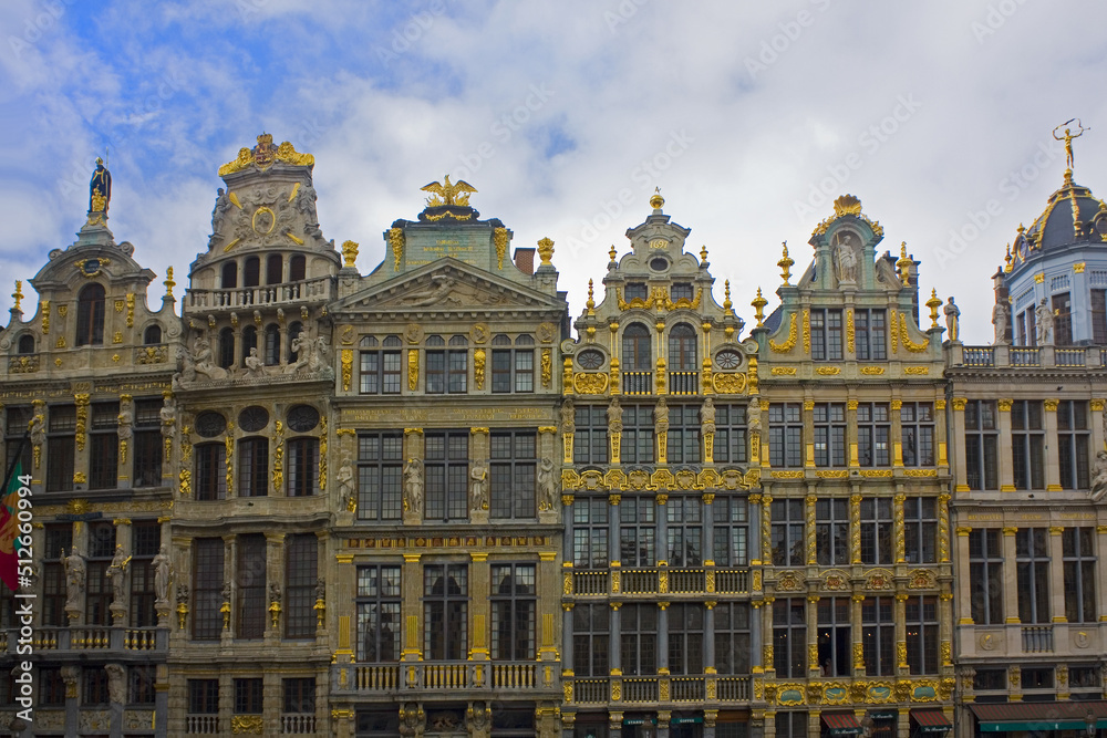 Guildhalls on the Grand Place in Brussels, Belgium	
