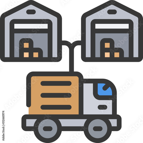 Warehouse Distribution Icon