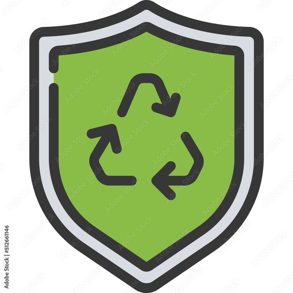 Recycling Shield Icon Recycling Shield Icon