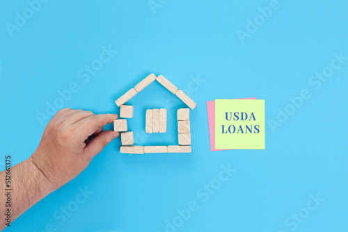 Handwritten words USDA loans photo