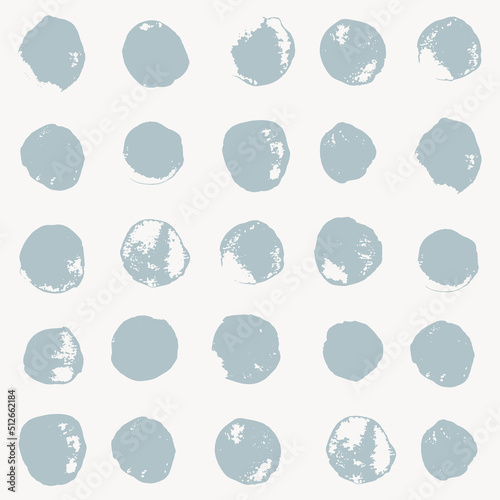 Stylish pattern with blue grunge circles