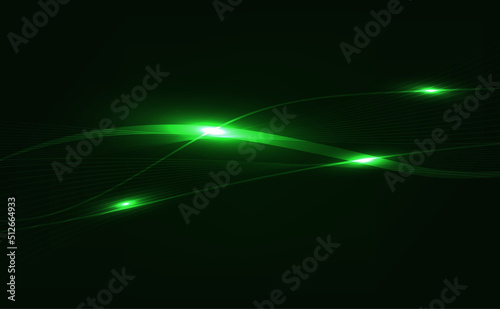 Green abstract flash on background