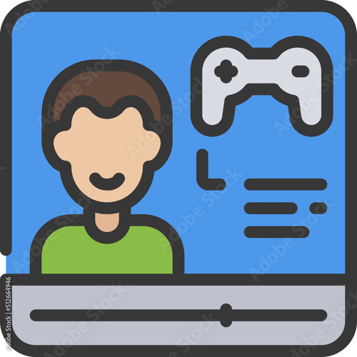 Gaming Tutorial Video Icon