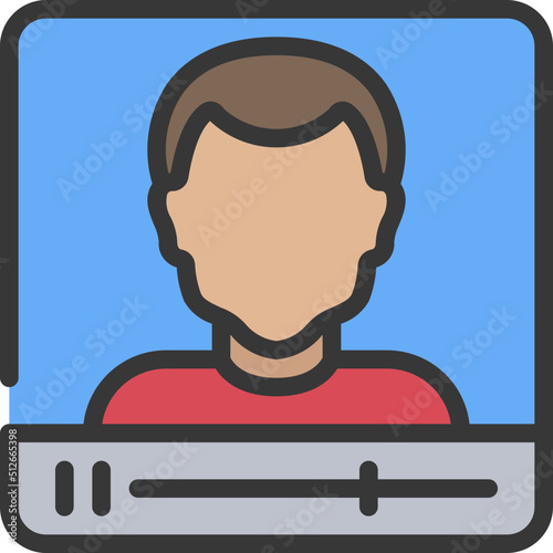 Male In Video Icon