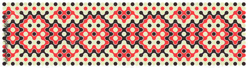 Multicolor truchet tiling connections illustration