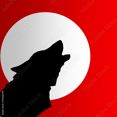 Moon,wolf,animal,nature,black