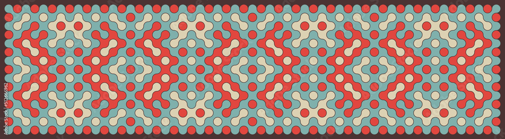 Multicolor truchet tiling connections illustration Multicolor truchet tiling connections illustration