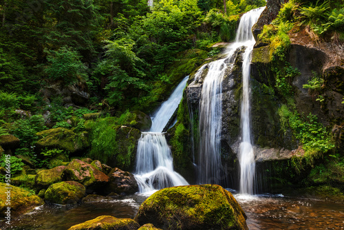 Cascade waterfalls in Schwarzwald. Travel in Germany.