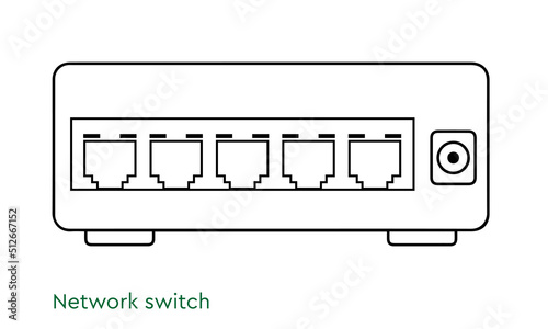 Network switch icon logo