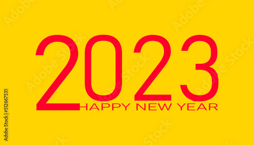 2023 Happy New Year logo text design. 2023 number design template. Happy New Year 2023 symbol.