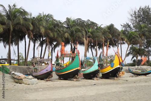 Fototapeta Traditional fishing boat in Bangladesh, Sampan