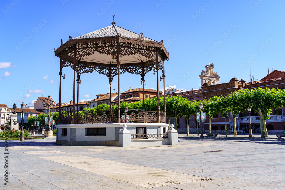 Monumental square of Alcala de Henares, world heritage site, Madrid.