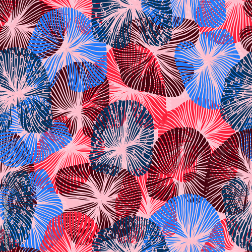 tropical exotic botanical vector seamless pattern palm branches beach vacation