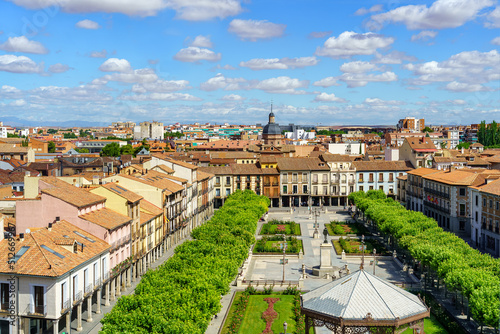 Famous central square of the monumental city of Alcala de Henares, cradle of Cervantes. photo