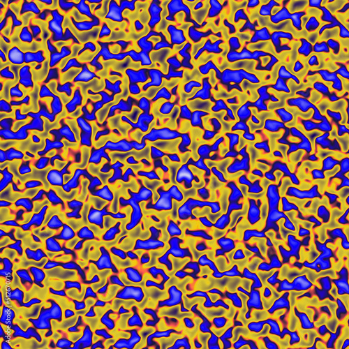 Blue yellow virus pattern with circles