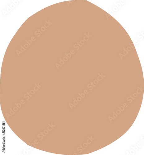 Brown Circle Shape 1 Element