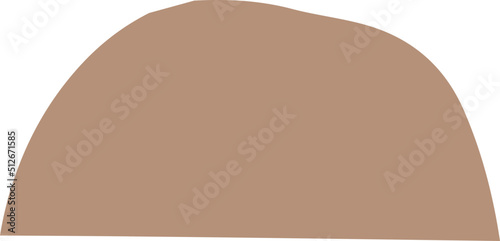 Brown Semicircle Shape Element