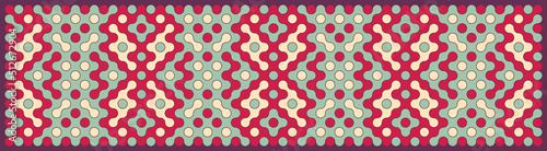 Multicolor truchet tiling connections illustration