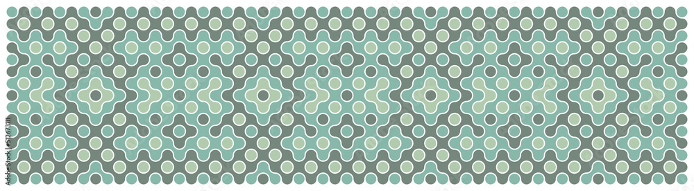 Multicolor truchet tiling connections illustration