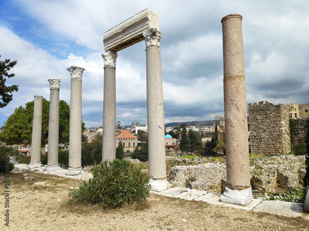byblos roman ruins, lebanon