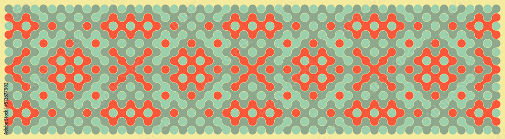 Multicolor truchet tiling connections illustration Multicolor truchet tiling connections illustration
