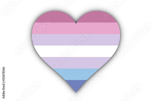 Free Download Bandera Bigender en corazón - GFXLoad