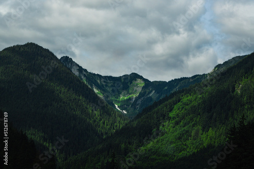 mountains and clouds