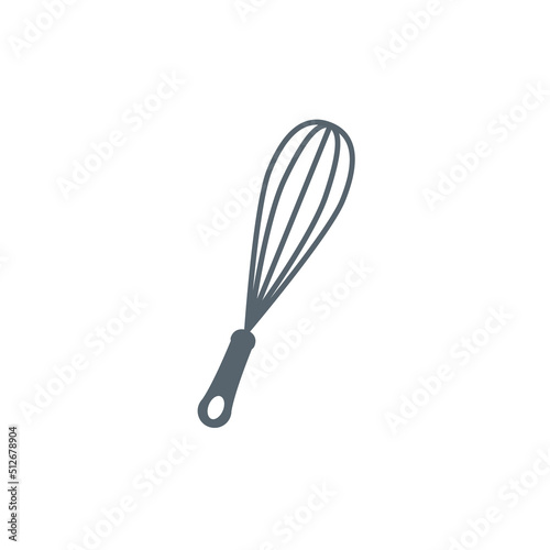 Vector whisk icon mixer. Kitchen beater cooking whisk bakery food blender