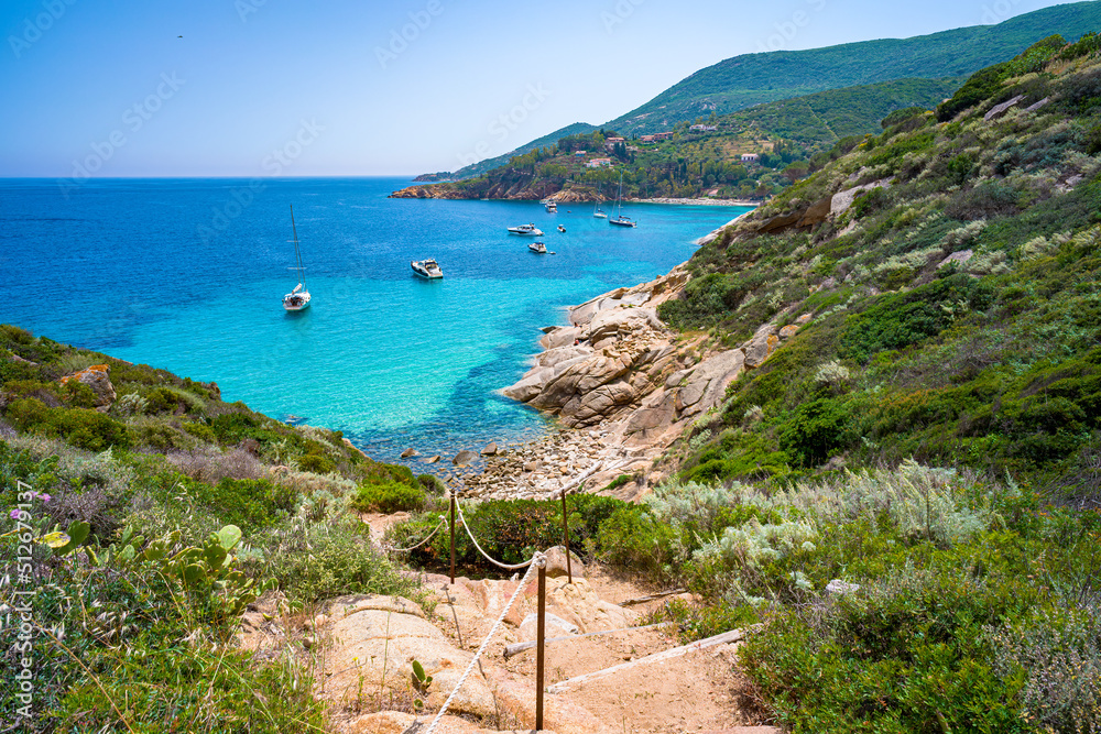 Cala dello Smeraldo on Giglio Island, Tuscany, Italy, Near Monte Argentario and Porto Santo Stefano, Giglio island is one of seven form the Tuscan Archipelago. A paradise for snorkeling diving. Cala dello Smeraldo on Giglio Island, Tuscany, Italy, Near Monte Argentario and Porto Santo Stefano, Giglio island is one of seven form the Tuscan Archipelago. A paradise for snorkeling diving.