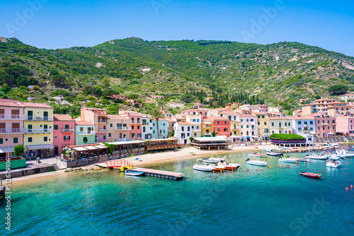 Giglio Porto on Giglio Island, Tuscany, Italy, Near Monte Argentario and Porto Santo Stefano, Giglio island is one of seven form the Tuscan Archipelago. A paradise for snorkeling diving photo