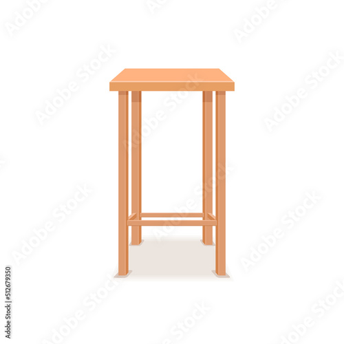 Chair wooden cartoon furniture. Stool vector seat modern wood chair
